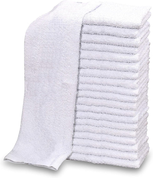 GOLD TEXTILES 36 PC New Cotton Blend White Restaurant Bar Mops Kitchen