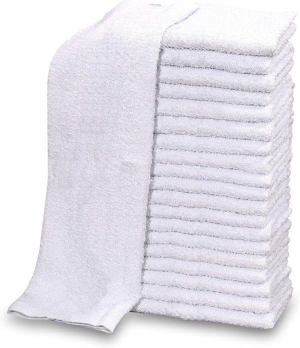 GOLD TEXTILES 36 PC New Cotton Blend White Restaurant Bar Mops Kitchen