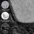 Black Machine Washable 3x5 Rug for Bedroom, Fluffy Non Slip Plush Small Shaggy Floor Carpet