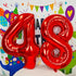 40 Inch Red Big Number 8 Birthday Party Decoration Foil Balloons for Anniversary, Wedding, Girls and Boys
