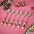 Spode Christmas Tree Teaspoons Set of 6, 6-Inch Stainless Steel Holiday Silverware with Porcelain Handles