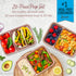 Bentgo 20-Piece Reusable BPA-Free 2-Compartment Containers - Lightweight, Durable, Microwave, Freezer, Dishwasher Safe