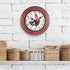 La Crosse Technology 12 Inch Distressed Red Rooster Quartz Wall Clock - Model 404-3630