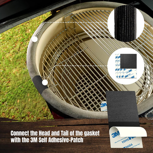Wire Mesh Gasket Kit for Kamado Joe Classic - 150" Fiberglass Replacement Kit for Smoker Seal