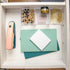 Martha Stewart Brody Plastic Storage Organizer Bins with Engineered Wood Lid, 3 Pack Small (3.75" x 3", Clear/White)
