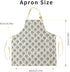 Tosewever 2 Pieces Cotton Linen Waterproof Bib Apron, Unisex Cooking Kitchen Aprons with 2 Pockets (Triangle/Tree, 2)