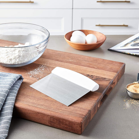 Mercer Culinary Millennia Bench Scraper - 5 7/8 Inch x 3 1/2 Inch Blade, White Handle