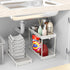 SimpleHouseware Standard Slim 3-Tier Rolling Storage Cart, White