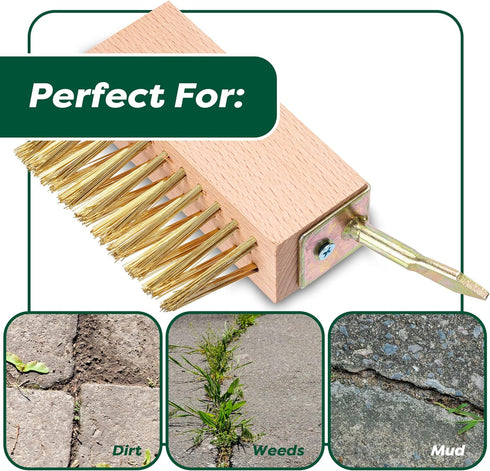 Set, w/2 SCRUBIT Moss & Weed Remover Wired Grout Cleaner Brush, Great for Cleaning Decks, Pavers, Patios & Walkways
