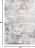 2' 4', (ASN705A) SAFAVIEH Aston Collection Accent Rug - x Ivory & Grey, Modern Abstract Design, Non-Shedding & Easy