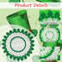 12 Inch One Piece St. Patricks Day Irish Blessings Lucky Green Shamrock Doily Crochet for Dressers and End Tables
