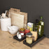 Bathroom Vanity Tray, Black Decorative Tray for Counter, Small Wood Sink Soap Tray Holder for Kitchen and Dresser Decor