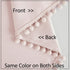63" 2pcs Treatmentex Pom Pom Curtains for Bedroom Pink Girls Room Blackout Window Drapes Energy Efficient Thermal