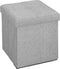 Simplify Faux Linen Folding Storage Ottoman | Single | Collapsible | Tufted
