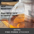 Creano Glass Teapot 54oz (1600ml) with Integrated Stainless Steel Infuser and Glass Lid for Loose Teas