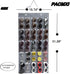 PACMAXI Sunglasses Storage Organizer, Wall Pocket Mounted Eyeglasses Holder, Hanging Eyewear Display (Grey, 25 Slot)