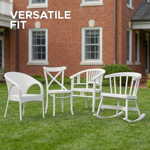 Fitfree Set 2, 17 16 Inch, Outdoor Chair Cushions, Fade-Resistant & Water-Resistant, D Shaped Patio Furniture Seat
