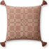 Loloi Ellery Pillow Cover Only, 18x18, CLAY