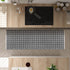 THE BEER VALLEY Diamond Woven Runner Rug 2'x6', Black Anti-Slip Cotton Rug for Hallway Kitchen Living Room