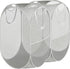 Simple Houseware Mesh Pop-Up Laundry Hamper Basket with Side Pocket, Gray - 2 Pack