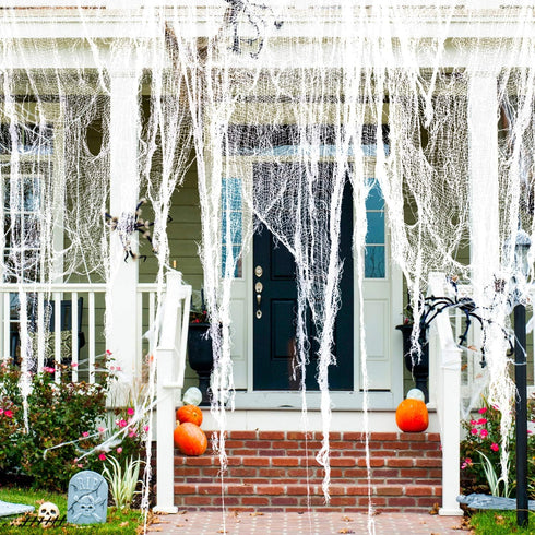 Whaline Halloween Creepy Cloth 32.8 x 2.5ft Decor Drape for Doorways Entryways Haunted House Party
