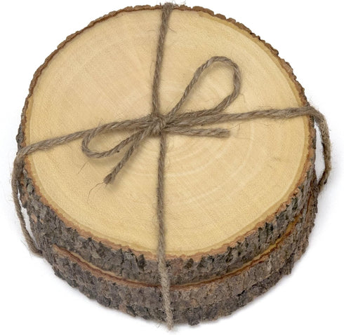 Lipper International Acacia Tree Bark Coasters, Set of 4