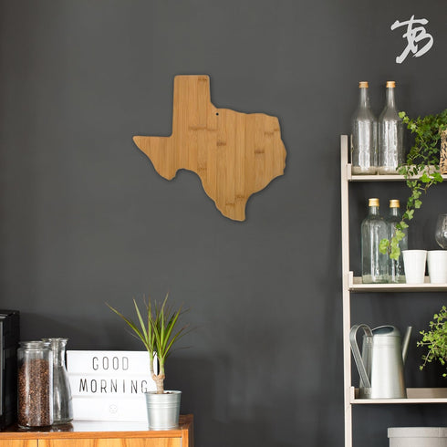 Totally Bamboo Serving & Cutting Board, Texas State Shaped Bamboo