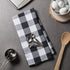 DII Buffalo Check Kitchen Collection, Classic Farmhouse Dishtowel Set, 3 Piece, Black & White, 20x30