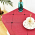 24 24 inch NEWISHER Farmhouse Embroidered Plaid Tablecloth Lattice Fabric Bedside Table Cloth Rustic Checkered Red