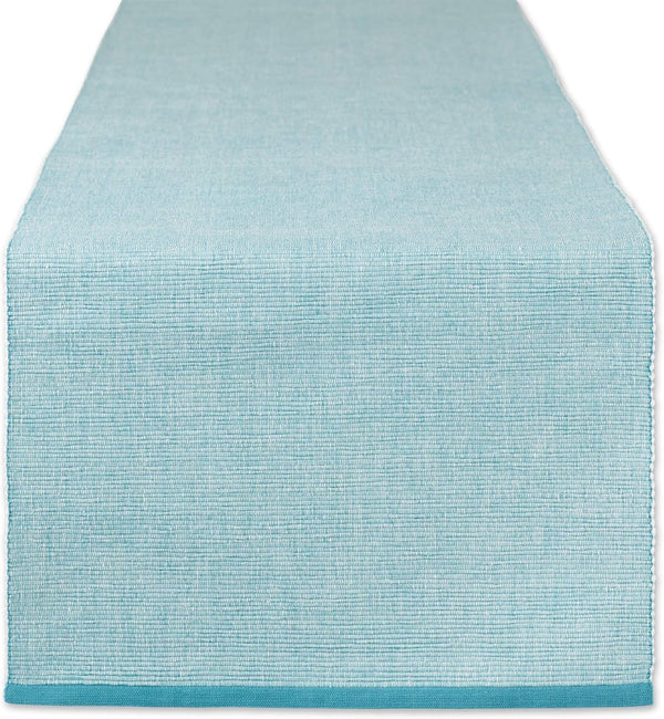 DII Fine Ribbed Collection Eco-Friendly Table Runner, 13x72, Storm Blue