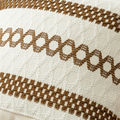 Set 2 20x20 Inch MIULEE of Coco Brown Boho Decorative Pillow Covers Farmhouse Rustic Couch Throw Pillows Modern Spring