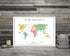 Oh the Places You'll Go Illustrated Kids World Map, 24x17”, Vibrant Educational Wall Decor with Animals