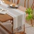 13 90 Inch Caflife Boho Table Runner Natural Stripe for Modern Farmhouse Coffee Table Decor, Rustic Woven Runner
