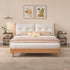 3 S-Shaped Side Table Tier, Minimalist Nightstand for Small Spaces with Open Storage, Narrow End Table for Living Room