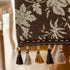13 48 Inch Floral Dark Brown Table Runner for Living Room Jacquard Flower Dining Table Runner with Tassels Modern