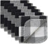 DII Scrubber Dishcloths Collection Windowpane Dishrag Set, 12x12, Black Buffalo Check, 6