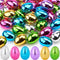 JOYIN 3.15" Metallic Easter Eggs, Shinny Plastic Eggs Colorful Bulks for Easter