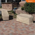 37"L 22"W 17"H, Modern Leisure Basics Patio Ottoman/Coffee Table Cover, x x Beige