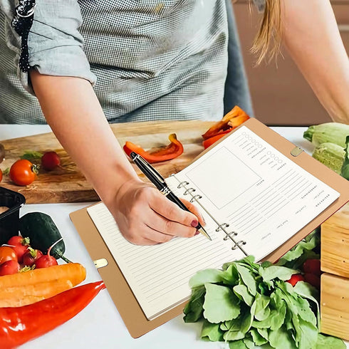 Leather Recipe Book: Index Pages & Templates Made in USA, Perfect Recipe Note Book to Organize Recipes