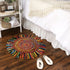 DII Chindi Home Collection Handwoven Multicolor Area Rag Rug, 3' Round with Fringe, Multi-Color
