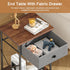 Brown,1 Pack VECELO End Tables, Modern Nightstands with Drawer & Open Shelf, Side Table for Bedroom Living Room