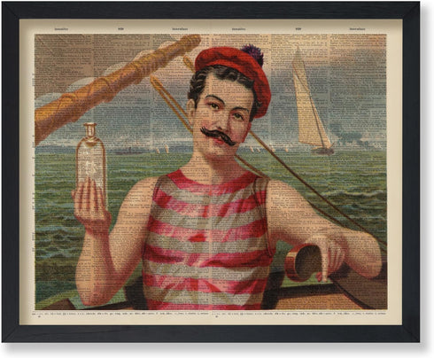 Poster Master Vintage Sailor Poster - Retro Victorian Print - Alcohol Art
