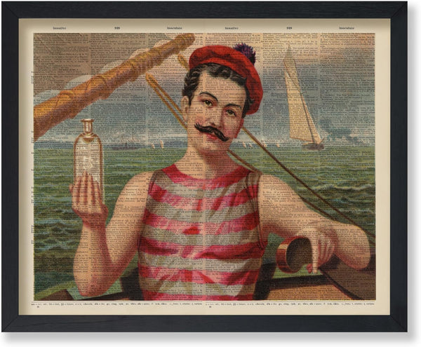 Poster Master Vintage Sailor Poster - Retro Victorian Print - Alcohol Art