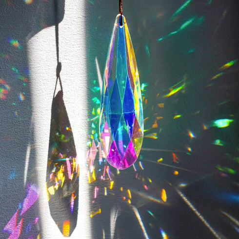 H&D HYALINE & DORA 120mm Hanging Window Crystal Teardrop Prism, Suncatcher Crystal