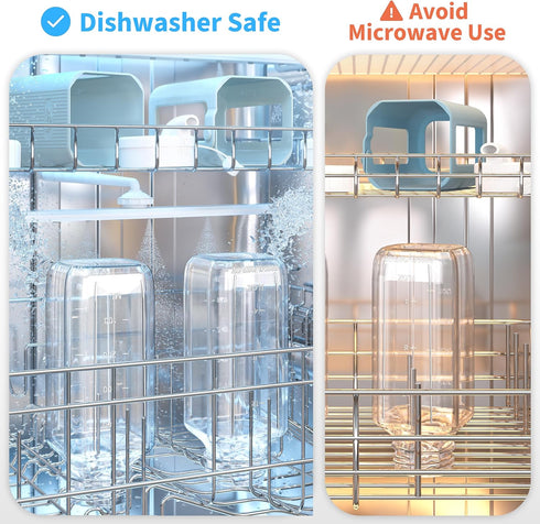 2 Pack 16 Oz 2 Syntic Glass Breastmilk Storage Bottle with Airtight Lids & Pour Spouts, Milk Storage Containers