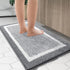 OLANLY 44x24 Bathroom Rugs - Extra Soft Absorbent Microfiber Bath Mat, Non-Slip, Machine Washable Grey