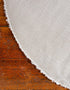 Unique Loom Davos Shag Collection Area Rug - Solid White/Ivory (2' Round)