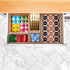Seville Classics Bamboo Organizer Storage Bins, 5 Piece Set for Kitchen, Office, Makeup