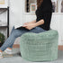 18"x18"x18", AELS Unstuffed Farmhouse Pouf Cover for Living Room, Boho Storage Bean Bag Cubes, Sage Green Soft Corduroy