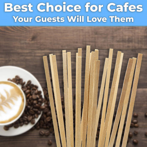 Biodegradable 5.5in Wood Coffee Stirrer, 1000pk Bulk Birch Wooden Beverage Stirring Stick for Tea & Cream